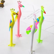 Novelty Cartoon Peafowls model 0.5mm gel pen Student black pen writing supplies Office School Signature pen 4pcs lot office supplies hearts pencils pen colored pen gel ink pen multi color signature pen painting supplies student specific