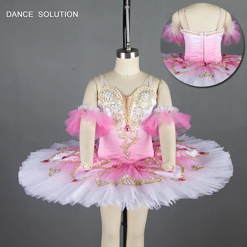 Customize Professional Ballet Tutu with Pink Spandex Camisole Adult &amp Girl Stage Show Costumes Dance Competition Clothes B17016 |