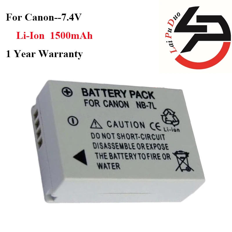 

High quality 1500mah brand new Replacement Camera Battery For Canon NB-7L NB7L G10 G11 G12 SX30 120
