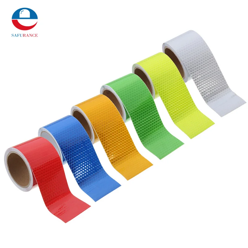 

NEW 1pcs Waterproof Pure Color Reflect Light Safety Security Caution Reflective Tape Warning Tape Sticker Self Adhesive Tape