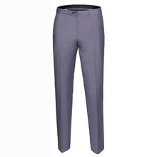 Высокое качество официальный мужской костюм брюки Slim Fit плоский передний стрейч свадебное платье брюки деловые мужские штаны