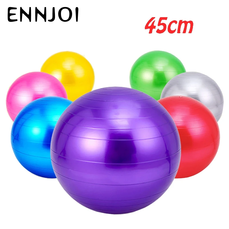 

45CM Multi-Use Burstproof PVC Exercise Yoga Ball with a Pump Indoor Use Training Fitness Yoga Ball Balance Pilates