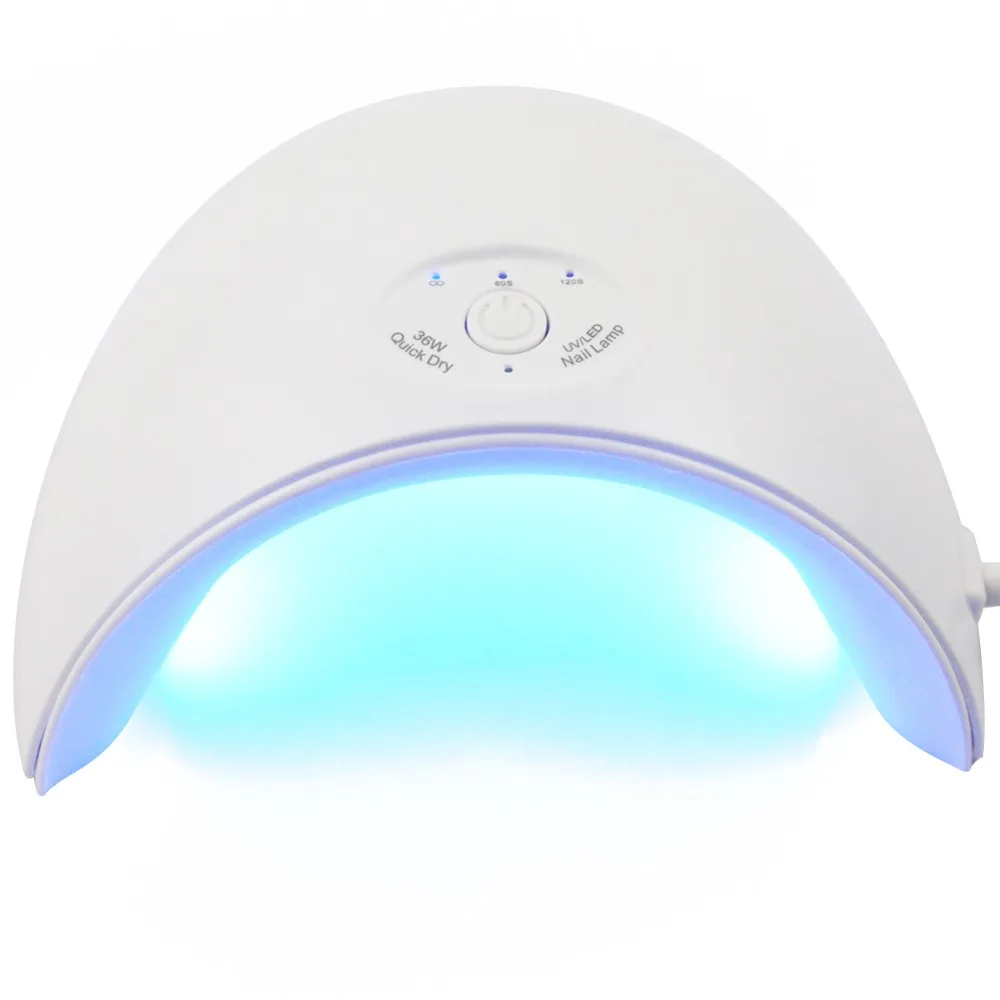 

36W UV Led Nail Lamp Dryer For All Type Gels 12 Leds UV Lamp for Nail Machine USB Connector Curing 60s/120s Timer All For Nails