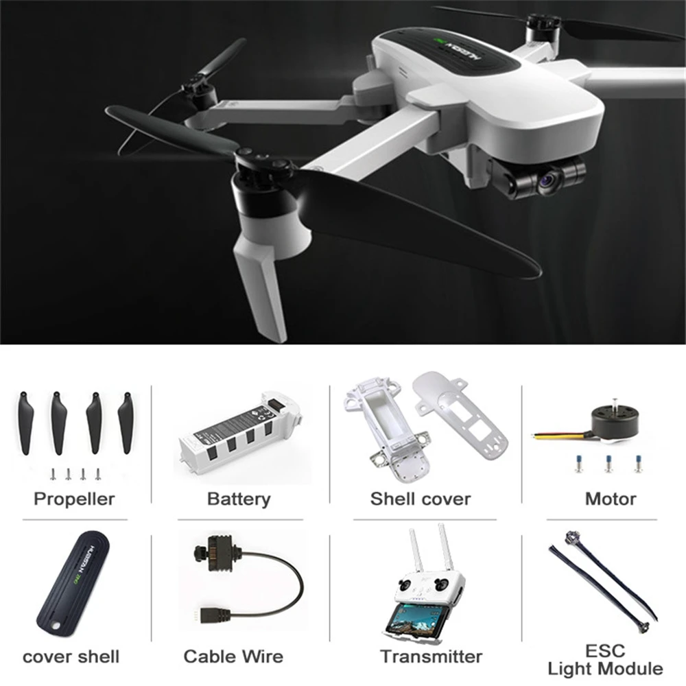 Квадрокоптер Hubsan H117S Zino GPS 4K UHD 5 8G 1 км складной с 3 осевым