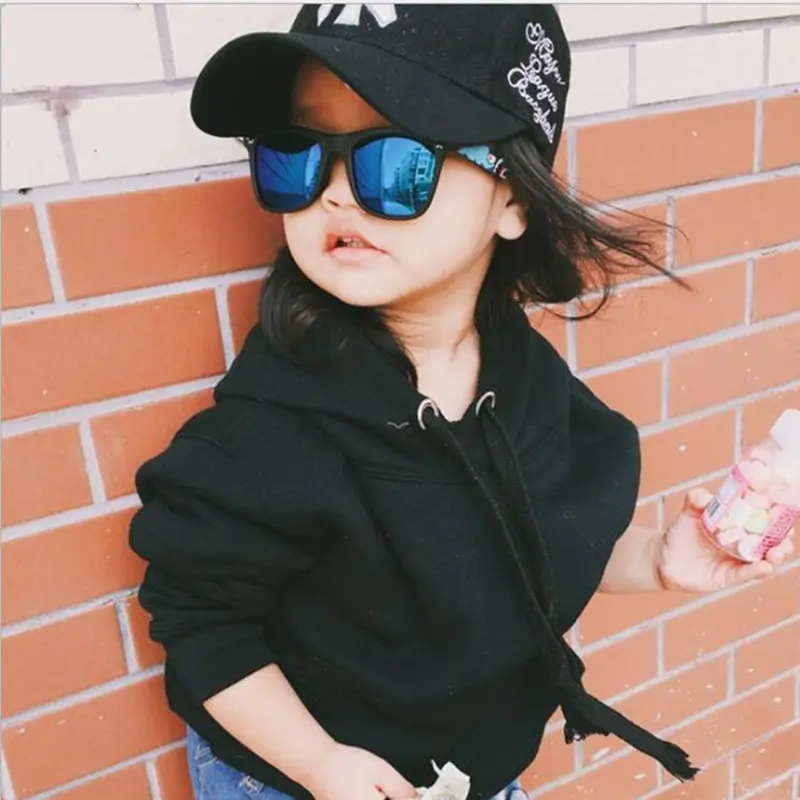 

2018 new fashion square childen sunglasses boys girls kids baby child safety Toddler sun glasses UV400 oculos de sol infantil
