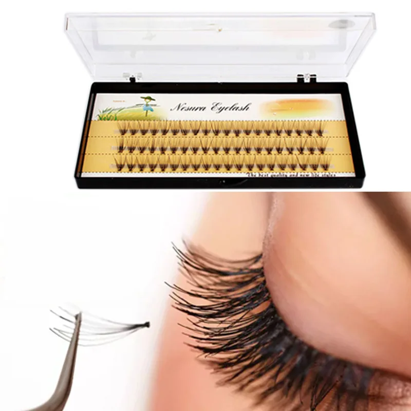 

3 Lines Silk Mink Individual Lashes Eyelash Extentions Individual Flare Nature Long False Eye Lashes Extension Beauty Tools