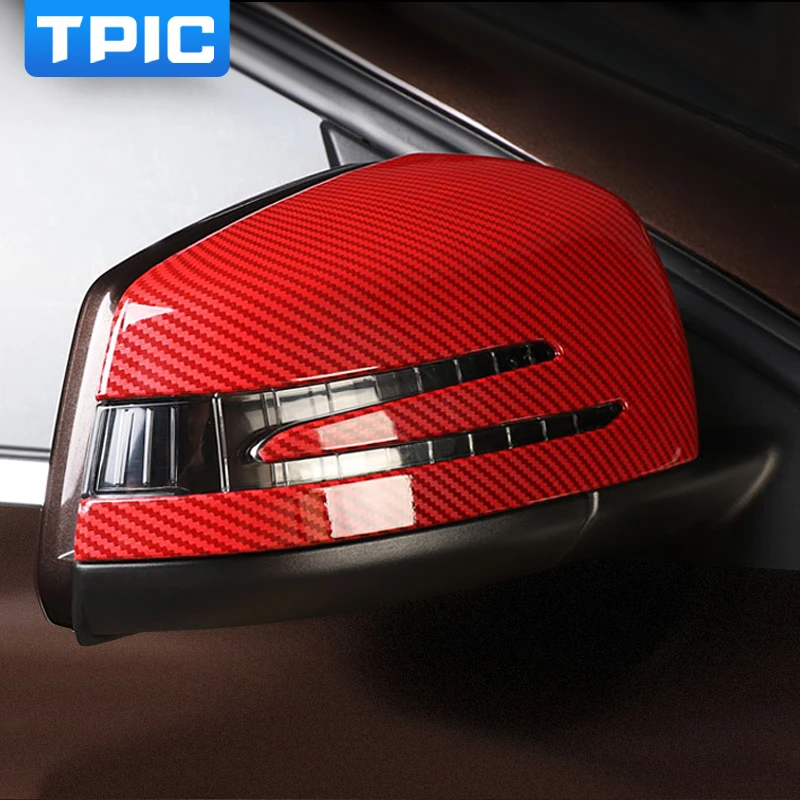 

TPIC ABS 2pc/lot Rearview mirror cover Stickers Decal Car Styling For Mercedes A Class 2013-2018 GLA 2015-2018 CLA 2014-2018