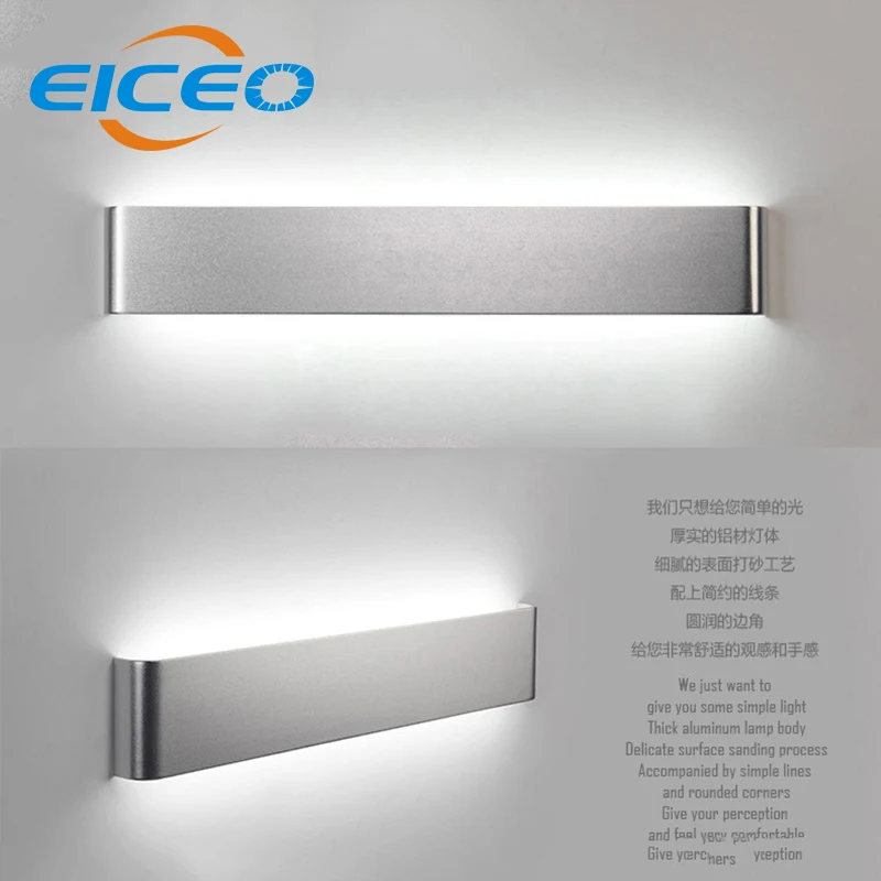 

(EICEO) Modern 36cm 46cm Minimalist Living Room Bedroom Hallway Aluminum LED Wall Lamp Mirror Front Lamps Creative AC185-265V