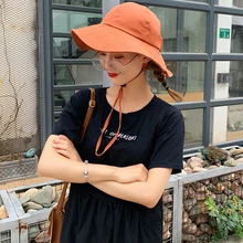 HT2363 Новые анти-УФ женские летние солнечные шляпы для дам упаковываемая Панама с широкими полями шляпа Рыбалка, Рыбак колпачок сплошной круглый Топ ведро шляпа