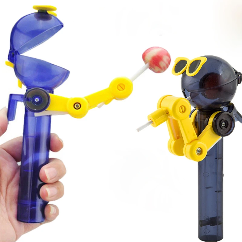 

Candy Dustproof Toy Creative Personality Decompression Robot Lollipop Holder Nobelty Anxiety Release Toys Cute Gift TY0324