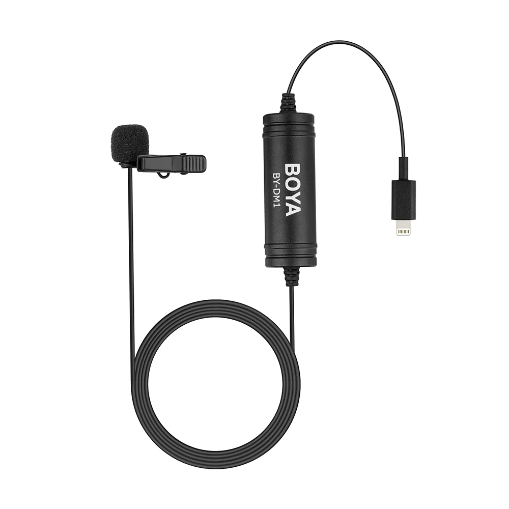 

BOYA Lapel Lavalier Mikrofon MFI Certification 6m Microfone Sem Fio Microphone Condenser for iPhone X 8 7 iPad mini 4/3/2