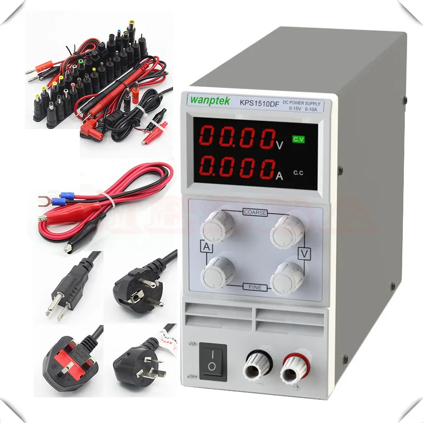 Wanptek KPS1510DF KPS1505DF 15 в 10A 5A 110 230 В 0 1 в/а ЕС светодиодный цифровой Регулируемый