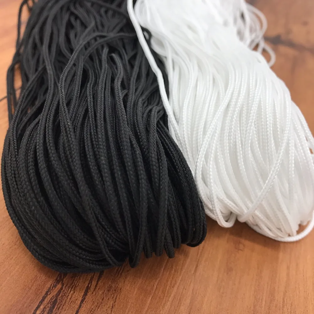 Черный/белый 1,5/2 мм плетеная нейлоновая канатная полипропиленовая веревка занавес аксессуары для жалюзи DIY аксессуары посылка галстук