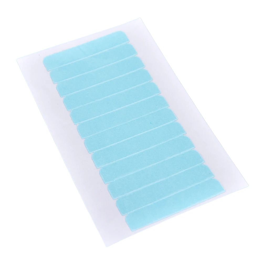 12pcs/sheet 4cm*0.8cm Hair Tape Adhesive Glue Double Side Tape Waterproof For Lace Wig Feature Human Hair Extension Tool