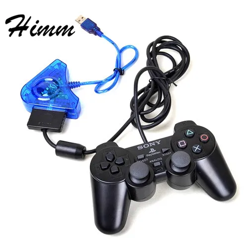 Для PS I II 1 2 PS1 PS2 PSX Playstation 2 джойстик игровой контроллер для ПК USB конвертер адаптер синий цвет