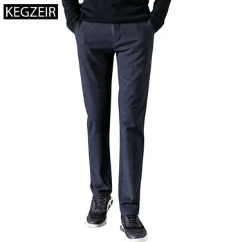 

KEGZEIR Brand Spring Winter Mens Fashion Pants Stretch Trousers For Men Business Casual Pants Men Plus Size Pantalones Hombres