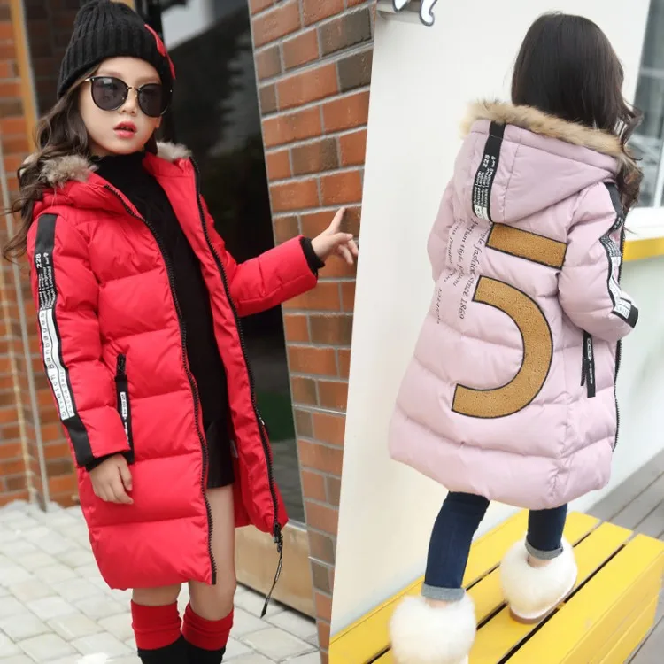 

New 2017 Winter Baby Coat Girls Cotton Coat Kids Thicken Parkas Warm Toddler Hooded Jackets Children Outerwear,4-12Y,#2398