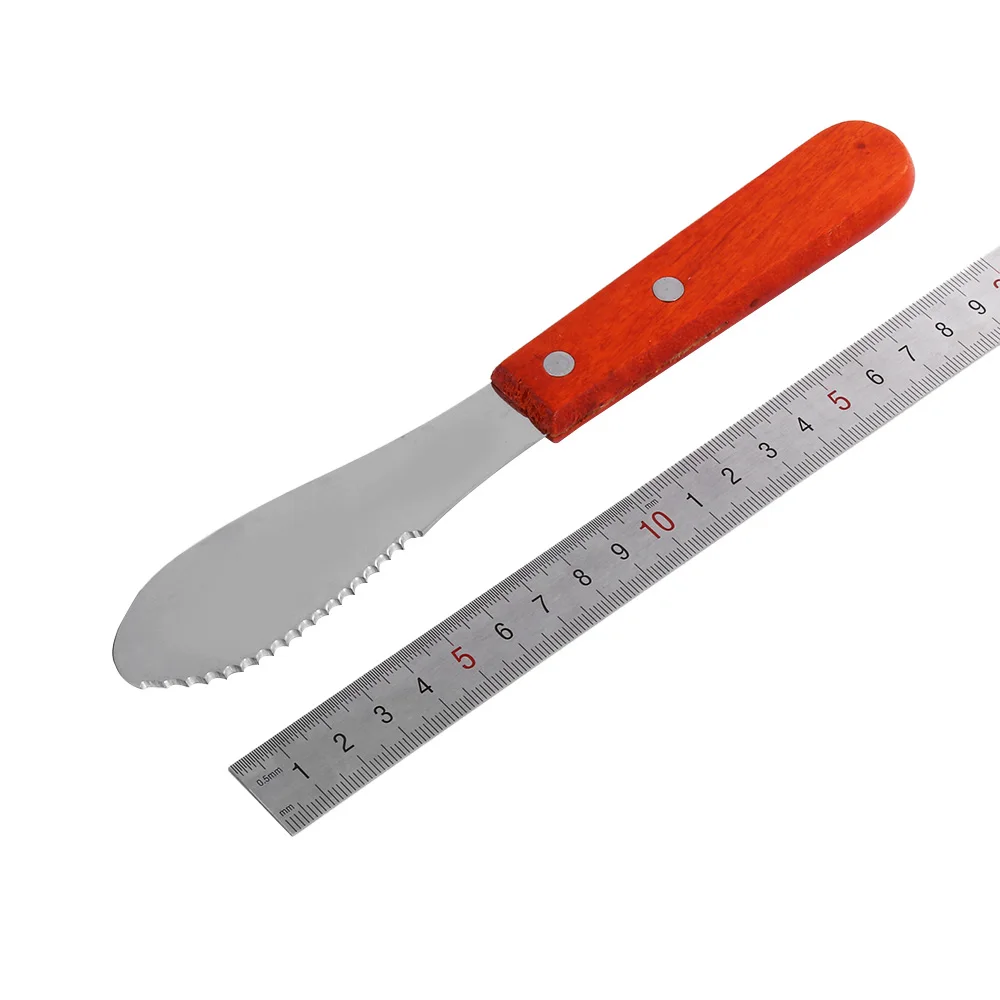 S/M Stainless Steel Cutlery Cream Scraper Wood Handle Butter Spatula Breakfast Jam Cheese Tool Kitchen Accessories butter knife cheese knife