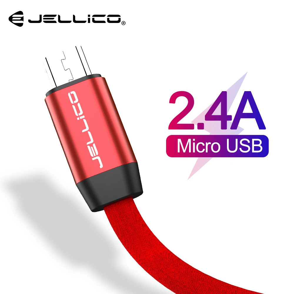 Jellico Micro USB кабель 2.4A Быстрый кабель синхронизации данных и зарядки для samsung huawei Xiaomi LG Andriod Micro USB кабели для мобильных телефонов