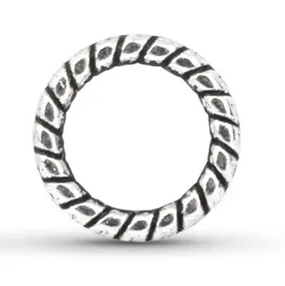 50 шт./лот, тибетское серебро, круговой круг, кольца, 8 мм, античный серебряный золотой соединитель, подвески, сделай сам, ювелирное изделие, серьги, ожерелье - Цвет: antique silver
