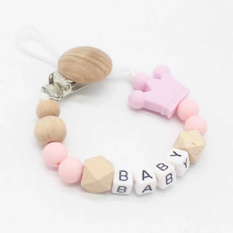 Buy Baby Feeding Wooden Pacifier Chains Handmade Safe