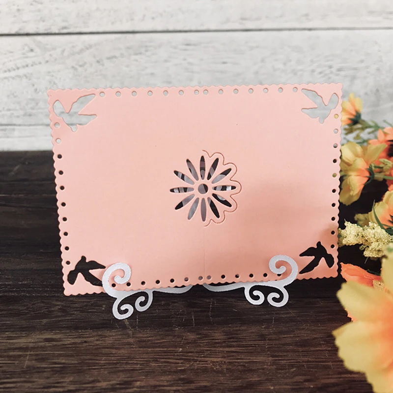 Card Stand Easel Metal Cutting Dies Stencil DIY Scrapbooking Cards Rack Decor
