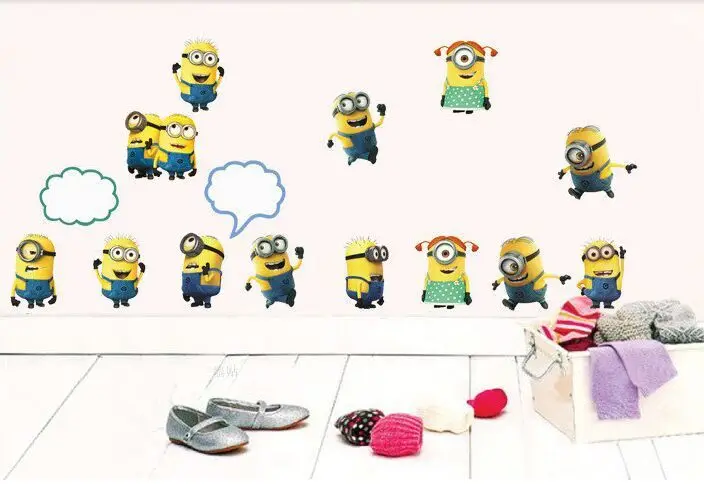 Online Shop Cartoon Despicable ME 2 Wall Switch Stickers Vinyl Art Mural Decal Minions Removable 3D WALL DECALS Stickers Kids Room Decor | Aliexpress Mobile