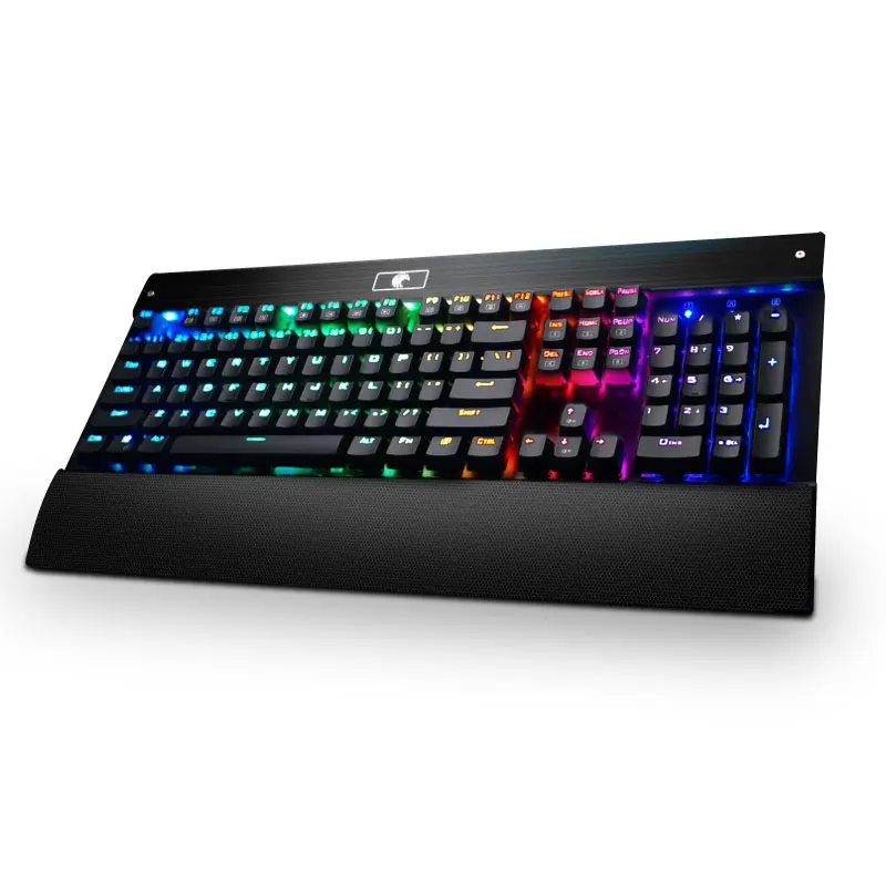 E-Element Z-77 RGB Механическая игровая клавиатура, программируемая RGB подсветка, DIY синие переключатели, подставка для запястья, 104 клавиши против ореолов