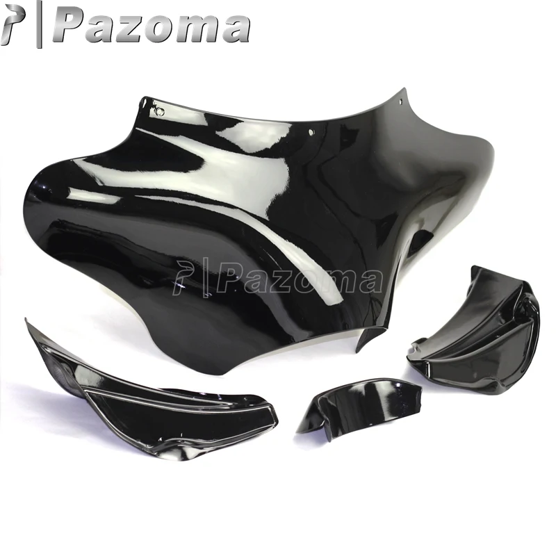 PAZOMA Высокое качество Черный передний Внешний Batwing Верхний обтекатель для Harley Electra Street Glide Road King FLHR