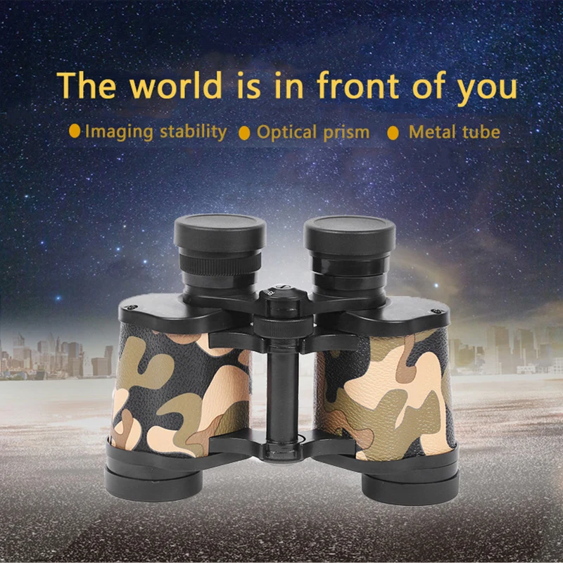 8X30 باك البصرية الأسود مجهر روسيا HD التمويه منخفضة ضوء للرؤية الليلية مبركن جلد مناظير التلسكوب في الهواء الطلق