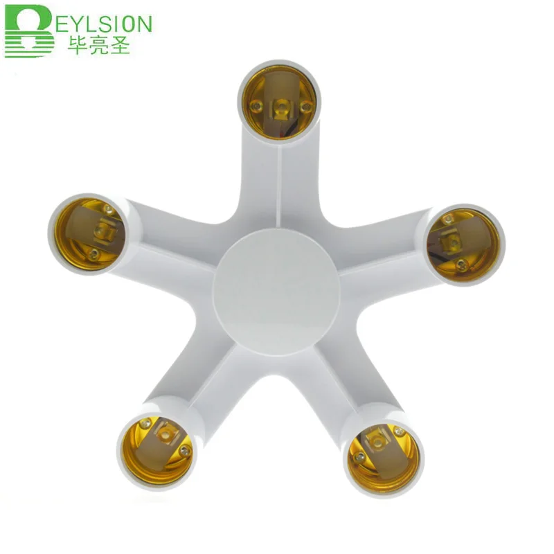 

BEYLSION 3 In 1 / 4 In 1 /5 In 1 E27 To E27 Base Socket Splitter LED Light Lamp Bulb Adapter HolderLED Light below 80w Adapter1