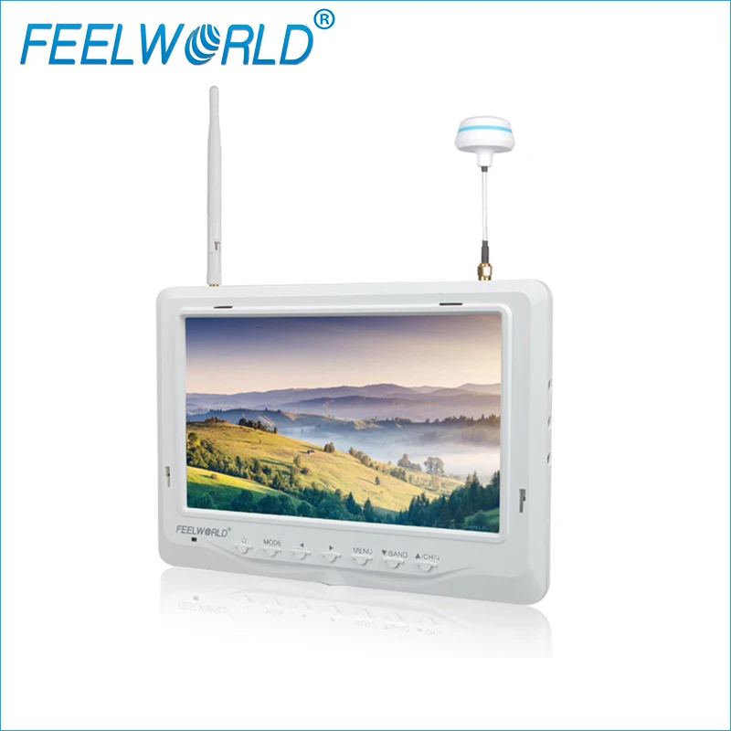 

FPV718W 7 Inch IPS FPV Monitor 1024x600 Dual 5.8G 32CH Diversity Receiver Feelworld Wireless 7inch LCD Monitors White