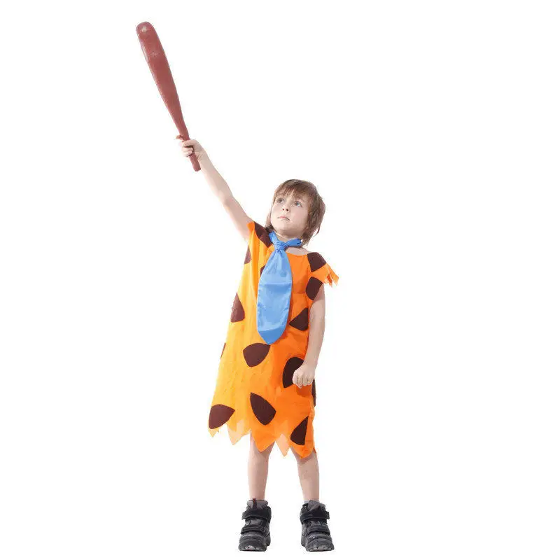 Детский костюм на Хэллоуин Fred Flintstone детское платье гвоздики в стиле пещеры