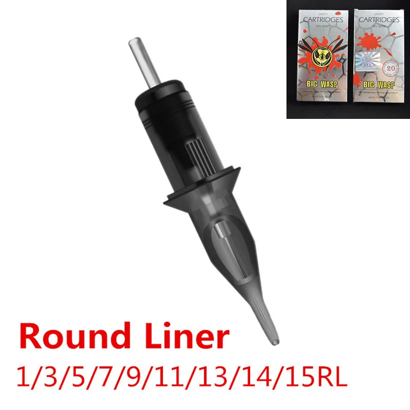 

BIGWASP Premium Gray Evolved Cartridges Tattoo Needle - Round Liners 1/3/5/7/9/11/13/14/15RL