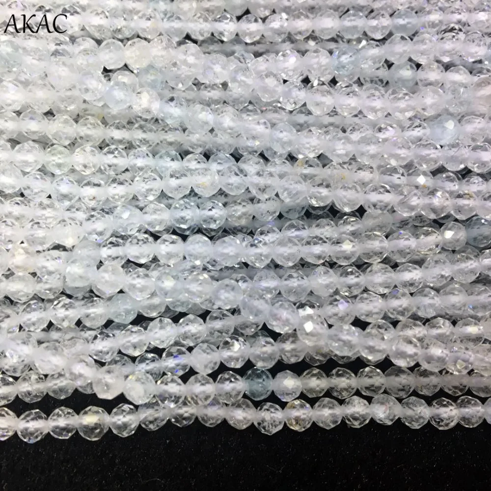 

Genuine 4mm natural topaz faceted seed beads 2strands/set for diy making
