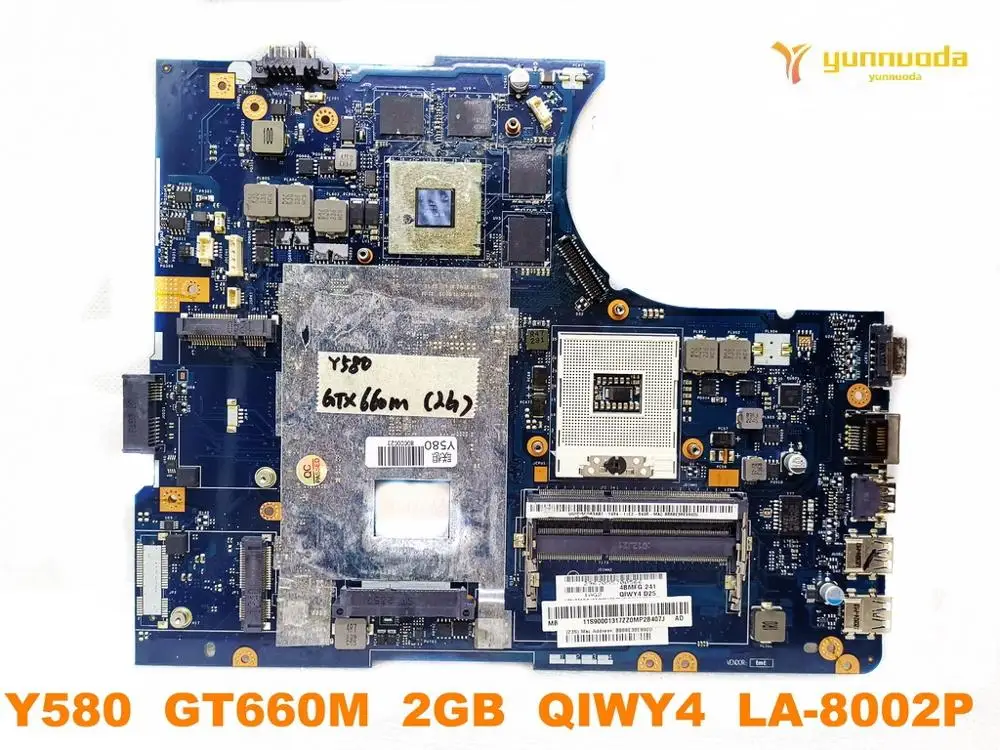 Оригинальный Для Lenovo Y580 Материнская плата ноутбука GT660M 2 Гб QIWY4 LA 8002P испытанное