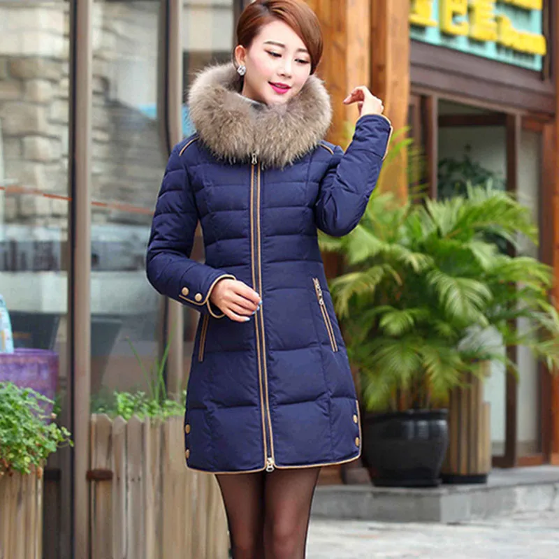 

Middle-aged Winter Women's Down jacket 2020 New Fashion Large size Hooded Medium long High quality Women Down jacket NUW314