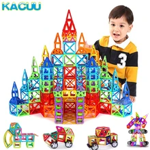 KACUU 135PCS Big Size Magnetic Constructor Set Boys Girls Building Magnets Toy Magnetic Blocks Educational Designer For Children