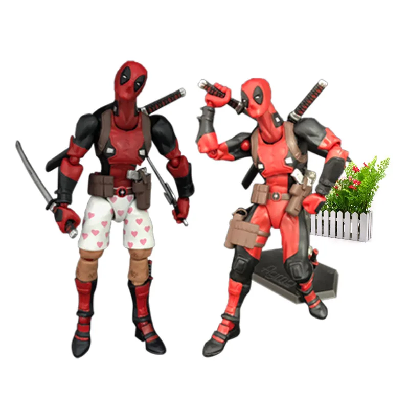 

2 Styles/set X Men Super Hero Deadpool Action Figure PVC Figurine Collectible Model Christmas Gift Toy For Kids