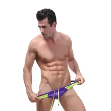 Купальники мужские Лоскутные Полосатые Сексуальные трусы цветная пляжная одежда спортивные трусы для серфинга пляжные спортивные шорты трусы с низкой талией