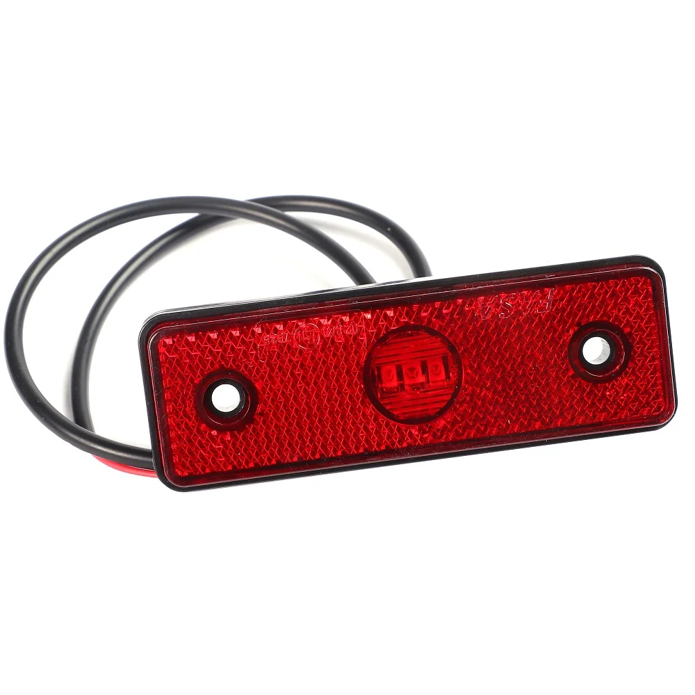 

1 piec24V LED Side marker light Red with Reflector Trailer sign width tail warning Lamp For Truck Trailer ATV RV Motor SUV lorry