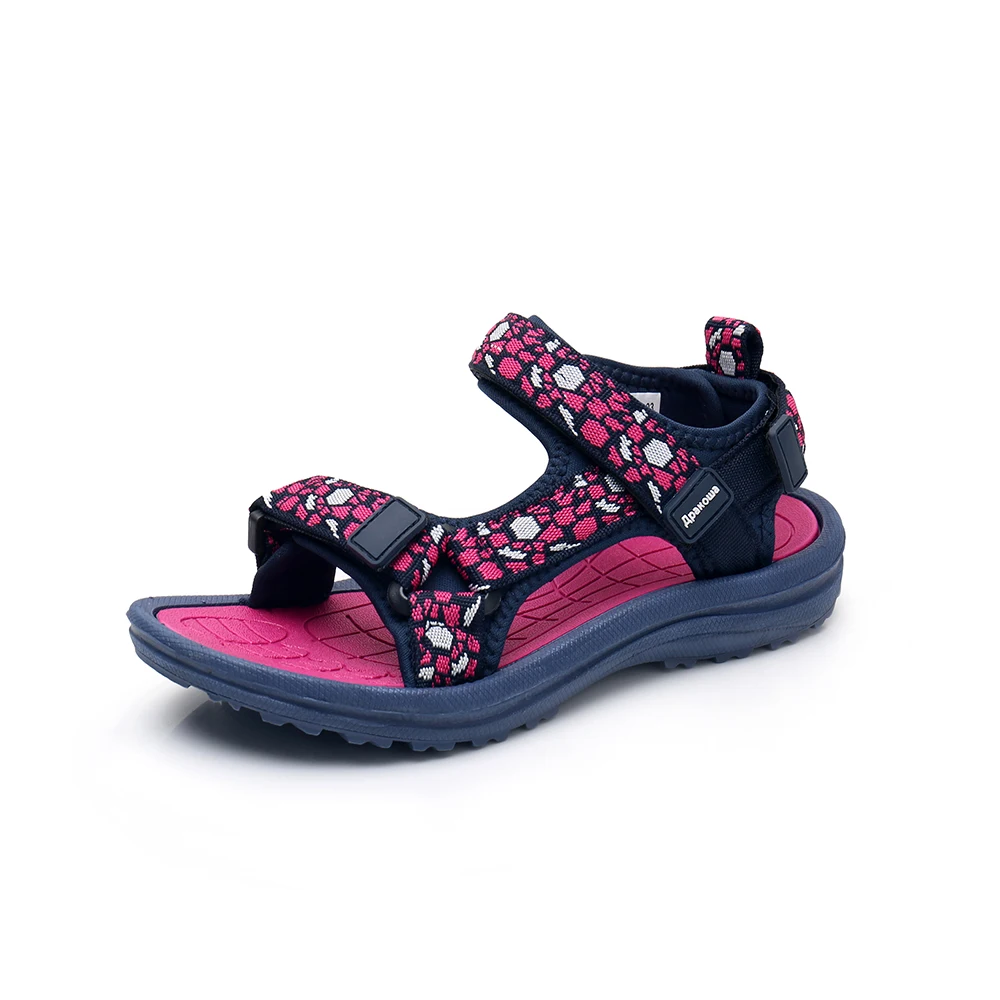 Apakowa Girls Summer Open Toe Hook and Loop Beach Walking Sports Sandals Child Washable Quick Dry Slingback Water Sandal Shoes