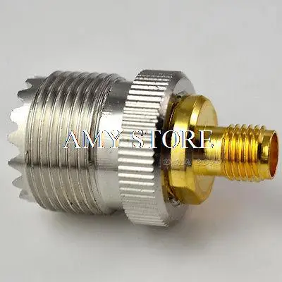 

UHF female jack to SMA female jack straight adapter