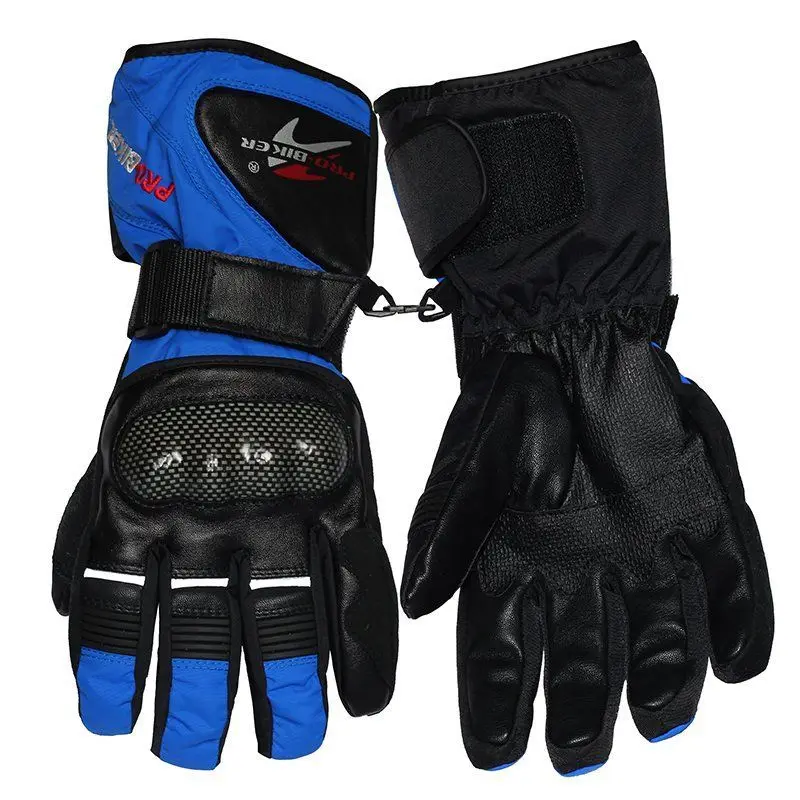 PRO-Biker перчатки для езды на мотоцикле перчатки из углеродного волокна полный палец перчатки зимние теплые водонепроницаемые перчатки ветрозащитные спортивные гоночные перчатки