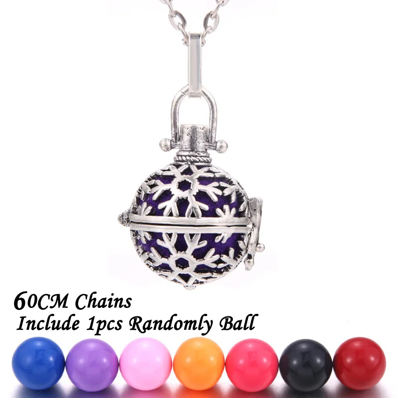 New Aromatherapy lockets Vintage silver Perfume Diffuser necklaces Aroma Essential Oils Pendant Necklace Pregnant woman necklace - Окраска металла: 5