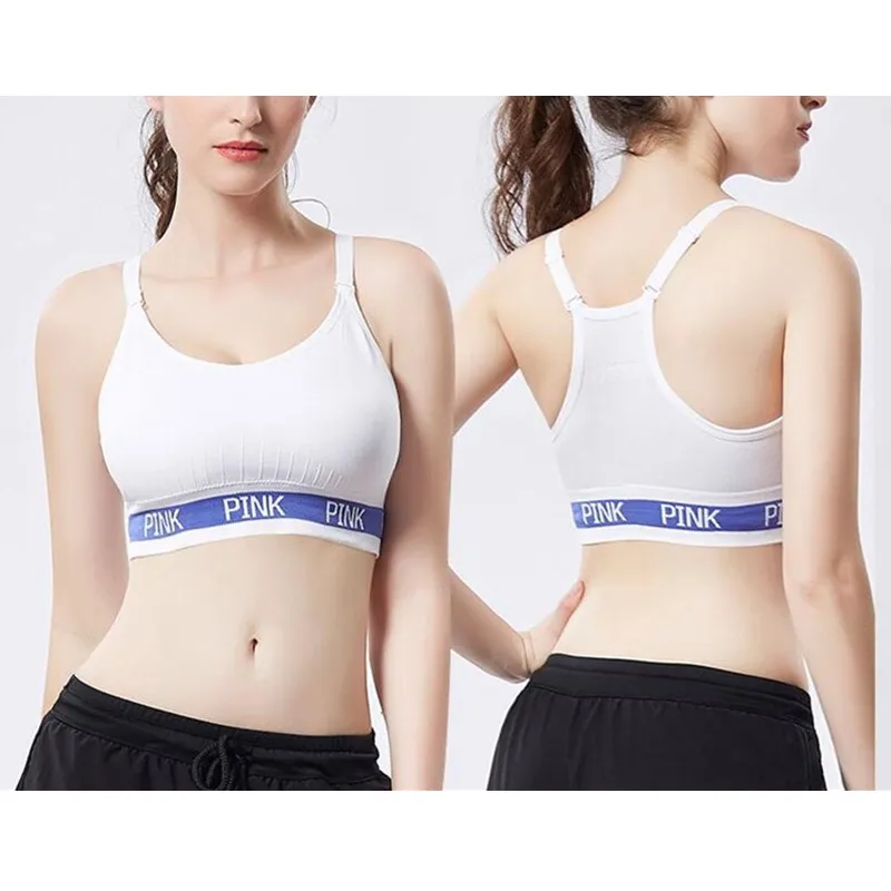 Pholeey Sexy Adjusted-straps Letter Wire Free Female Bra Y-line Straps Women Vest Three Quarters Cup P18179 | Женская одежда