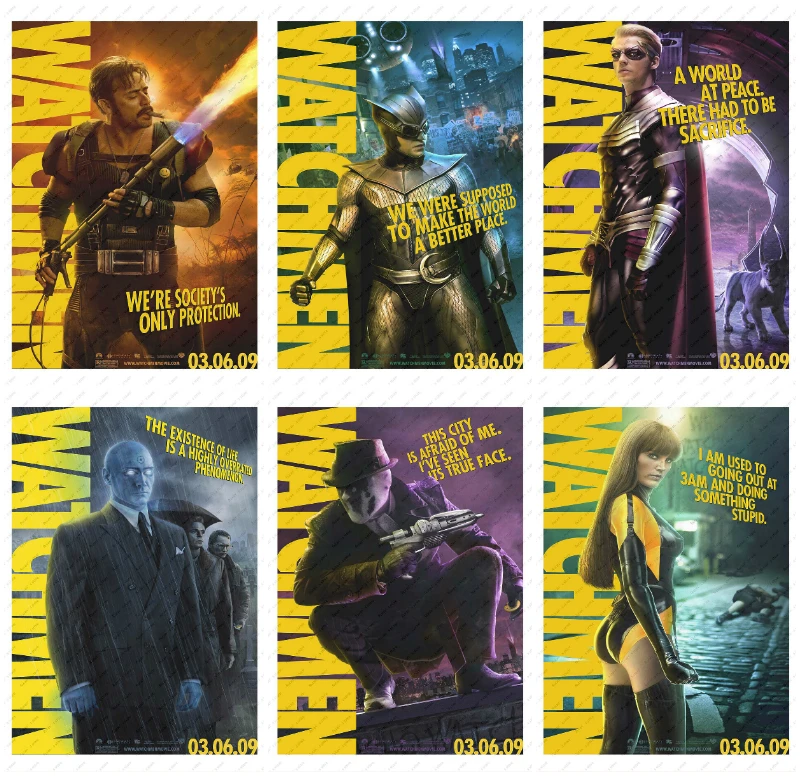 

Watchmen Movie Poster White Kraft Paper wall sticker Decorative paintings