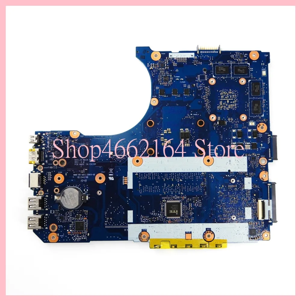 N551JX I5-4200CPU GTX950M/2G платы REV2.0 для ASUS N551J N551JX N551JK G551JX G551J G551JK ноутбука Материнская плата доска