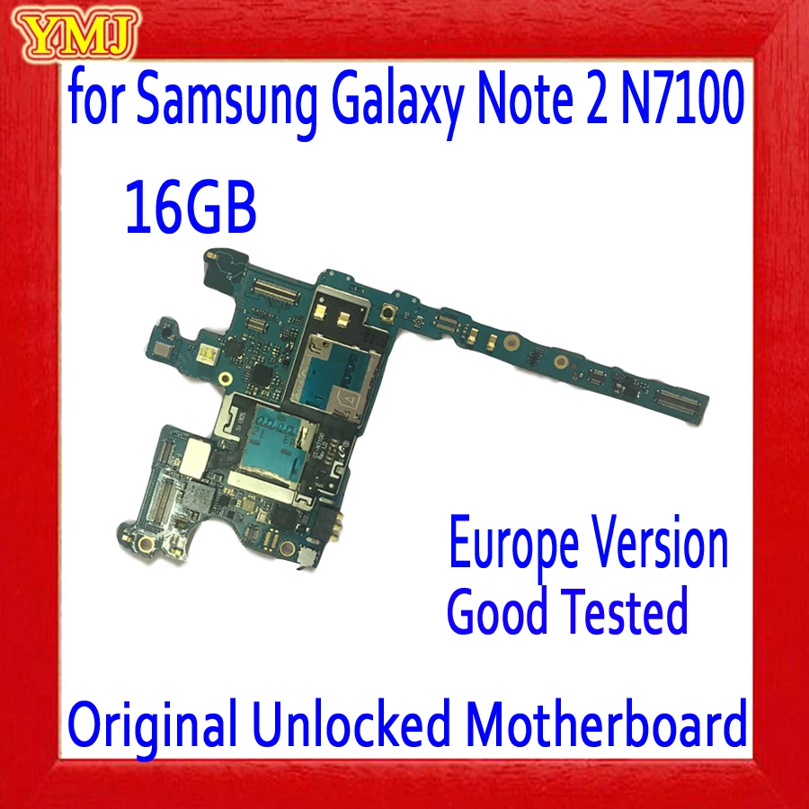 Европейская версия для samsung Galaxy Note 2 N7100 материнская плата, 16 ГБ оригинальная разблокированная для Galaxy Note 2 N7100 материнская плата с полным чипом