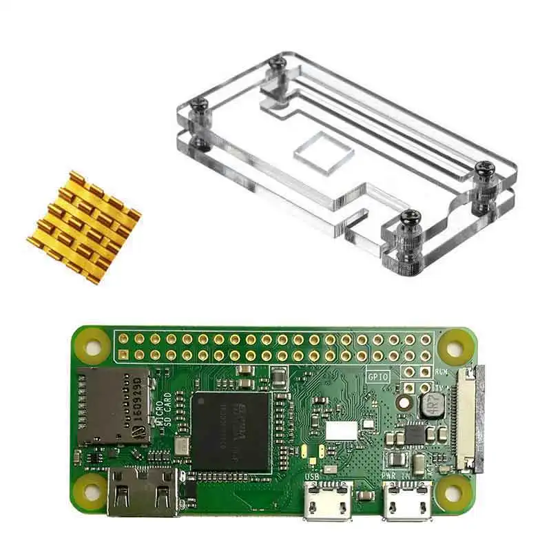

Raspberry Pi zero W Pi0 WIFI Board Version with case and Heatsinks